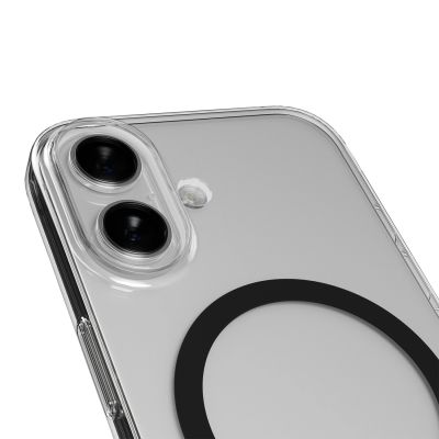 7. Etui Puro Lite Mag TPU+PC kompatybilne z MagSafe na iPhone 17 - przezroczyste z czarnym pierścieniem