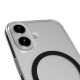 7. Etui Puro Lite Mag TPU+PC kompatybilne z MagSafe na iPhone 17 - przezroczyste z czarnym pierścieniem