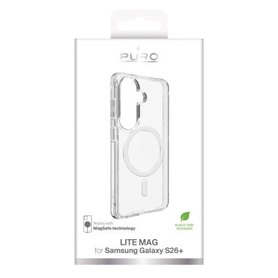 2. Etui ochronne Puro LITE MAG na Samsung Galaxy S26 Plus kompatybilne z MagSafe - przezroczyste