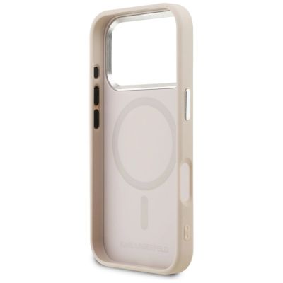 7. Etui Karl Lagerfeld K Head Point Logo MagSafe na iPhone 17 Pro Max - różowe