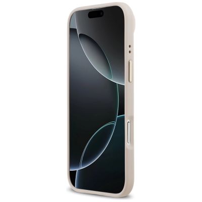 5. Etui Guess Grained Strass Logo MagSafe na iPhone Air - różowe