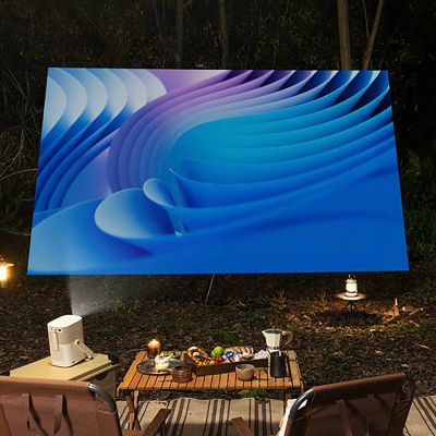 26. Projektor multimedialny Yaber T2 Plus LCD FullHD 1080p z głośnikami JBL - beżowy