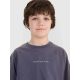 4. T-shirt oversize z nadrukiem chłopięcy 4F 4FJWSS25TTSHM1879-22S