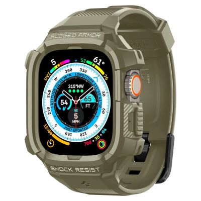 2. Etui z paskiem Spigen Rugged Armor Pro na Apple Watch Ultra (49 mm) - zielone