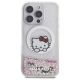 3. Etui Hello Kitty Liquid Glitter Sweet Kitty Bows MagSafe na iPhone 16 Pro - białe
