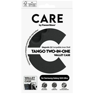 5. Etui CARE by PanzerGlass Feature Tango 2w1 Wallet na Samsung Galaxy S25 Ultra - czarne