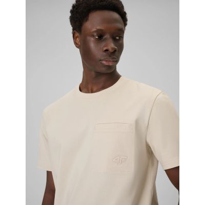 3. T-shirt regular gładki męski 4F 4FRSS26TTSHM3637-83S