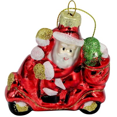4. BOMBKA SZKLANA FORMÓWKA MIKOŁAJ NA MOTORZE SASKA GIFT & DECOR