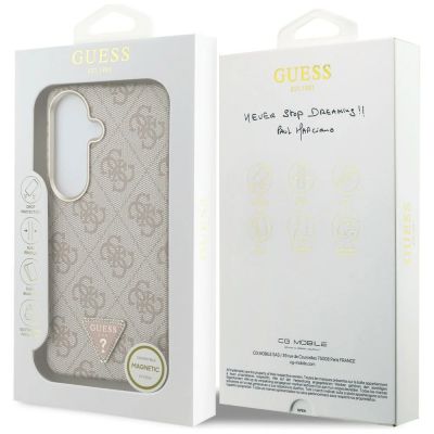 8. Etui Guess 4G Triangle Logo MagSafe na Samsung Galaxy S26 - różowe