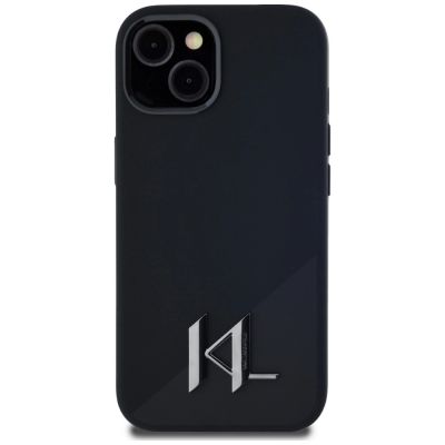 3. Etui Karl Lagerfeld Silicone Shadow Metal Initial MagSafe do iPhone 15 czarny