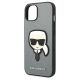 6. Etui Karl Lagerfeld Saffiano Karl's Head Patch na iPhone 14 - srebrne