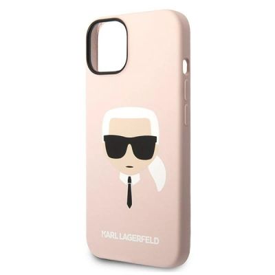 6. Etui Karl Lagerfeld Silicone Karl's Head na iPhone 14 Plus - różowe
