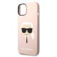 6. Etui Karl Lagerfeld Silicone Karl's Head na iPhone 14 Plus - różowe