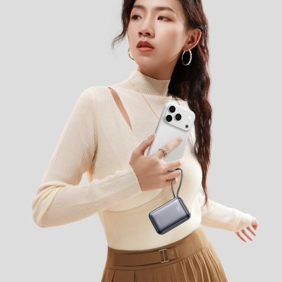 15. Powerbank Joyroom JR-PBF29 20000mAh 22,5W z podwójnym kablem - czarny