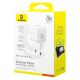 5. Ładowarka sieciowa Baseus Palm 20W USB-C USB-A - biała