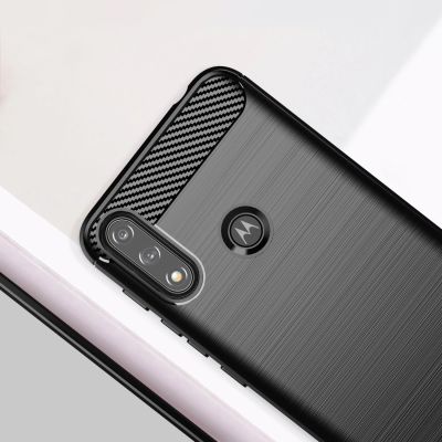 3. Carbon Case elastyczne etui pokrowiec Motorola Moto E7i Power czarny