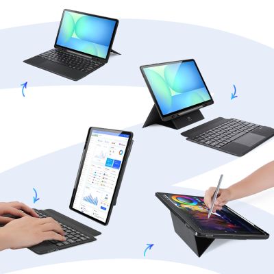 6. Etui z klawiaturą Dux Ducis (DK series) na Samsung Tab S10 FE+ (Plus) - czarne