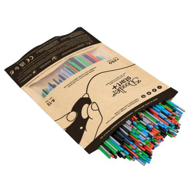 4. 3DOODLER START FILAMENT ECO 2.5MM, 250 SZTUK, 5 KOLORÓW (NIE/CZE/ZIE/SZA/CZAR), PRIMARY POW, 3DS-ECO-MIX2-250