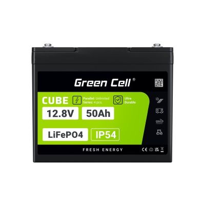 26. GREEN CELL AKUMULATOR LIFEPO4 CUBE 50AH 12V/12.8V 640WH LFPGC12V50AH