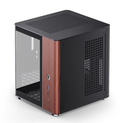 11. Obudowa PC Jonsbo TK-0, Mini-Tower, Mini-ITX, Tempered Glass, Holz - schwarz