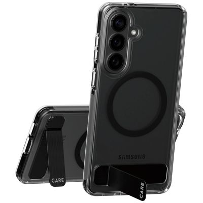4. Etui CARE by PanzerGlass Black Kickstand & QI na Samsung Galaxy S26+ - przezroczyste