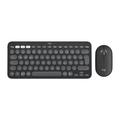 15. Logitech 920-012203 klawiatura Dołączona myszka Uniwersalne RF Wireless + Bluetooth QWERTZ Niemiecki Grafitowy