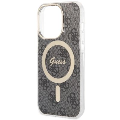 5. Etui Guess 4G MagSafe na iPhone 14 Pro - czarne