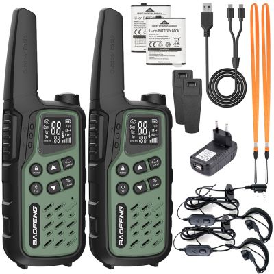 12. Krótkofalówka Baofeng BF-T25E zielona, 2 sztuki