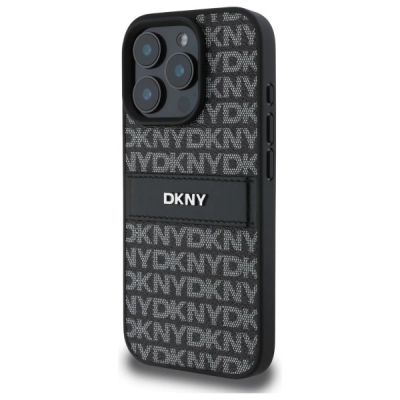 2. Etui DKNY Texture Pattern Tonal Stripe na iPhone 16 Pro - czarne