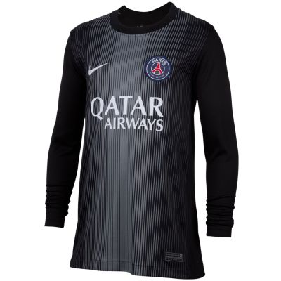 2. Koszulka dla dzieci Nike PSG Goalkeeper Stadium 2025/26 czarna HJ5267 010
