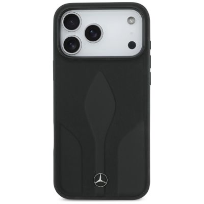 3. Etui Mercedes Leather The Move MagSafe na iPhone 17 Pro Max - czarne