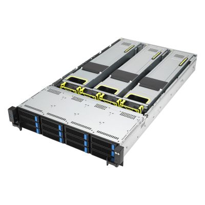 8. Platforma Asus Rack (2U) RS720A-E12-RS24U AMD Epyc 9004 (24x NVMe, 2xM.2, 3xGPU, 2x10Gbe, IPMI,  1+1 2600W)