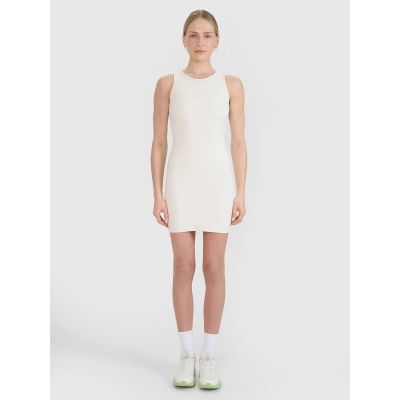 3. Sukienka mini z prążkowanej dzianiny damska 4F 4FRSS25TDREF188-11S