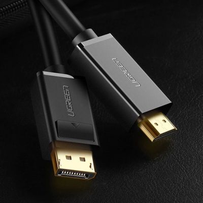 19. Ugreen jednokierunkowy kabel z DisplayPort na HDMI 4K 30 Hz 32 AWG 1,5 m czarny (DP101 10239)