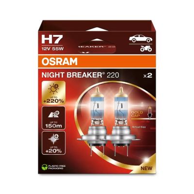 5. ŻARÓWKA HALOGENOWA DO SAMOCHODU OSRAM NIGHT BREAKER 220 H7 2 szt.