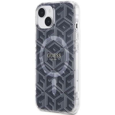 2. Etui Guess IML GCube MagSafe na iPhone 15 / 14 / 13 - czarne