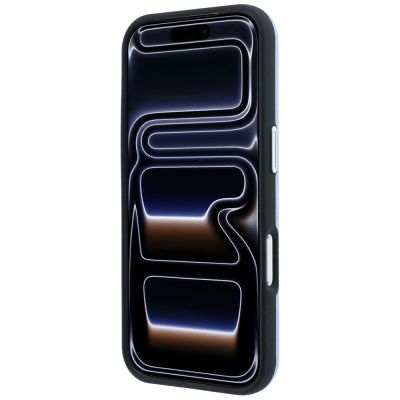 5. Etui BMW Sign Deboss Quilted Metal Logo MagSafe na iPhone 17 Pro / 18 Pro - niebieskie