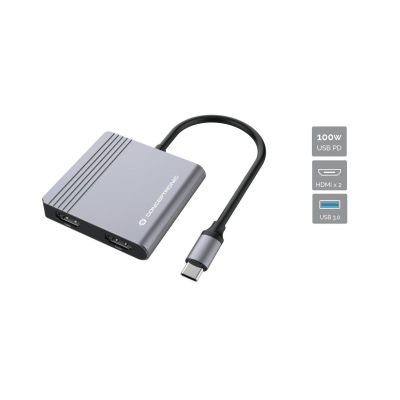 Conceptronic DONN13G stacja dokująca Przewodowa USB 3.2 Gen 1 (3.1 Gen 1) Type-C Szary