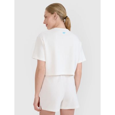 3. Damski t-shirt crop top 4F 4FWSS25TTSHF1977-11S