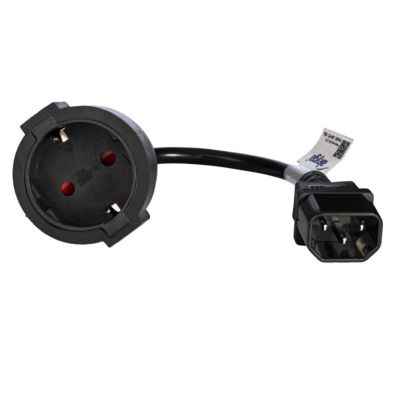 3. Kabel Akyga AK-PC-10A (C14 / IEC C14 / IEC 320 C14 M - Schuko F; 0,15m; kolor czarny)