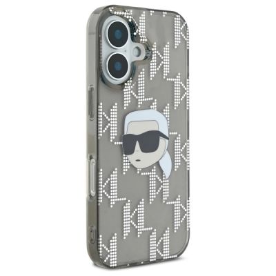 4. Etui Karl Lagerfeld IML Karl Head Electroplated na iPhone 16 - czarne