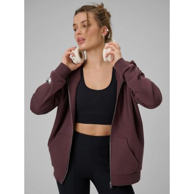 Bluza dresowa rozpinana z kapturem damska 4F 4FRAW25TSWSF2778-82S