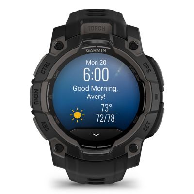 10. Zegarek sportowy Garmin Instinct 3 AMOLED 45mm Czarny