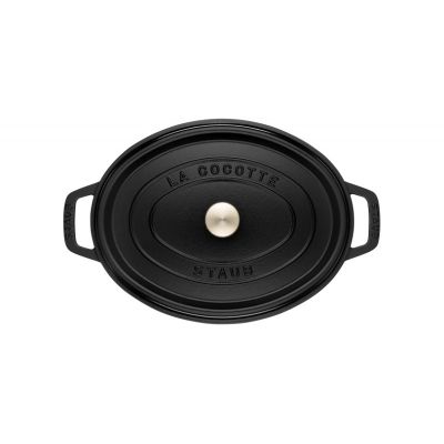 4. Garnek żeliwny owalny Staub - 2.35 ltr, Czarny