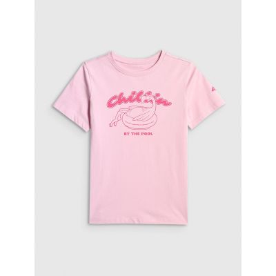 5. T-shirt bawełniany dziewczęcy 4F 4FJRSS26TTSHF3912-56S