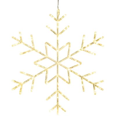 2. PŁATEK ŚNIEGU DEKORACYJNY WISZĄCY 120LED CIEPŁY BIAŁY