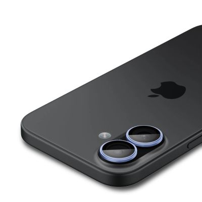4. Osłona aparatu Spigen Optik Pro GLAS.TR ”EZ FIT” 2-pack na iPhone 16 / 16 Plus / 17 - niebieska