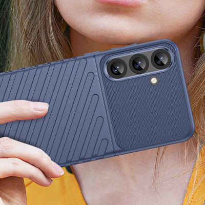 6. Thunder Case etui do Samsung Galaxy S25+ silikonowy pancerny pokrowiec- niebieskie