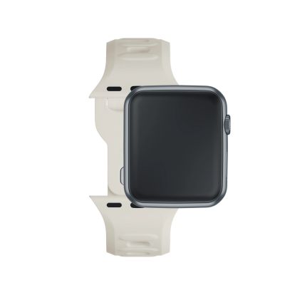 6. Pasek 3mk Silicone Watch Strap na Apple Watch 42/44/45/49mm - beżowy