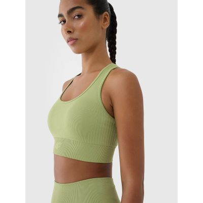 3. Biustonosz treningowy bezszwowy z niskim wsparciem damski 4F 4FRSS25USBAF154-42S